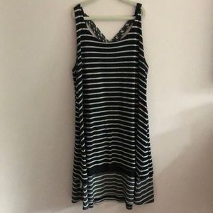 Anthropologie black and white striped dress